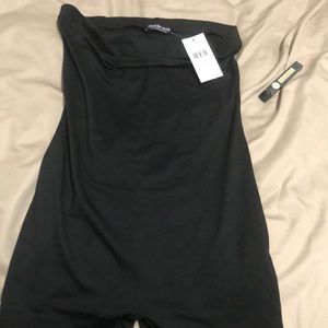 Black bodycon romper